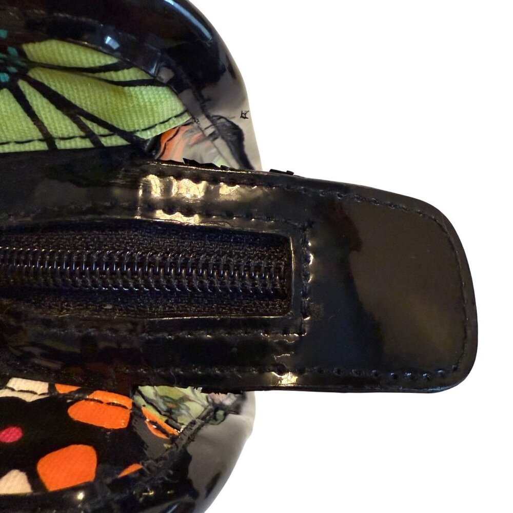 Vintage Nordstrom Cosmetic Bags Vinyl Black 70's Floral Set Lot - Picture 10 of 11